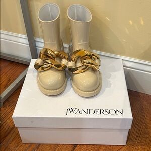 JW Anderson Beige Boots with Gold Accent